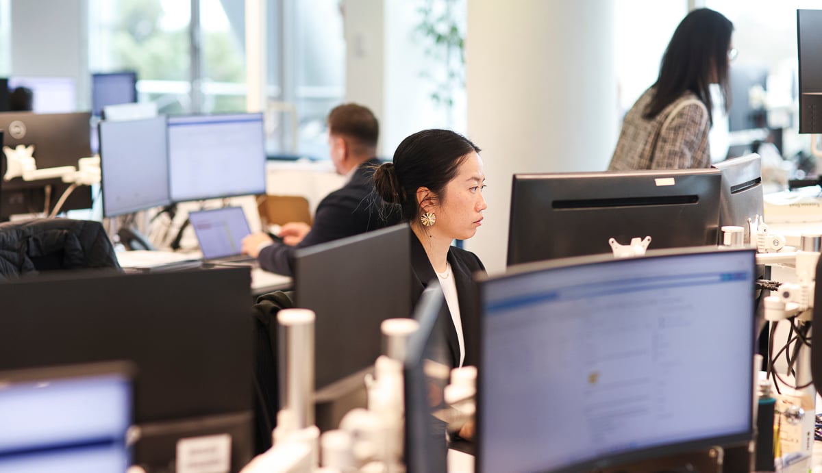A Prime Partners accountant working in the office