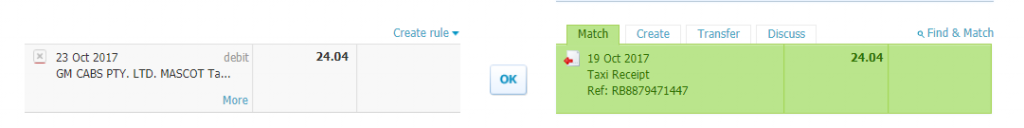 Xero bank reconciliation matching a supplier payment